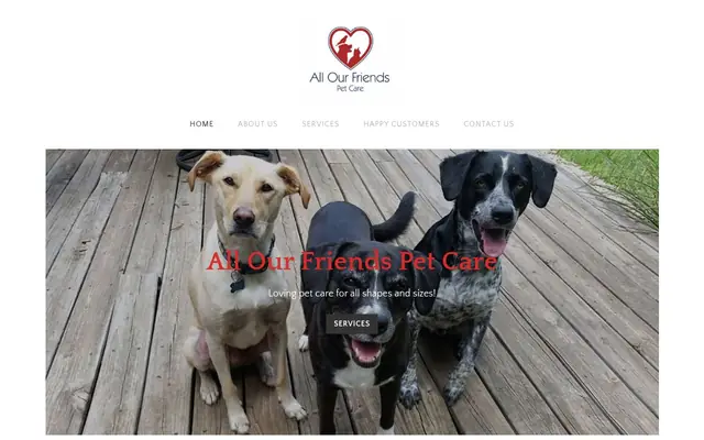 Homepage of All Our Friends Pet Care – cat sitter in San Antonio, TX