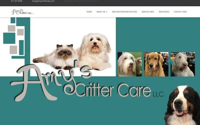 Homepage of Amy's Critter Care, LLC – cat sitter in Indiana