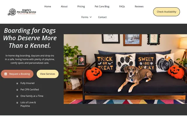 Homepage of Angela's Pet Sitting Service – cat sitter in Madison, OH