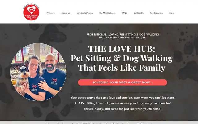Homepage of A Pet Sitting Love Hub LLC – cat sitter in Columbia, TN