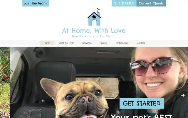 Homepage of At Home, With Love Pet Sitting – cat sitter in Delaware