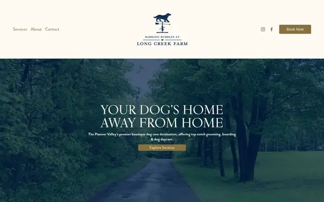 Homepage of Barking Bubbles at Long Creek Farm – cat sitter in Belchertown, MA