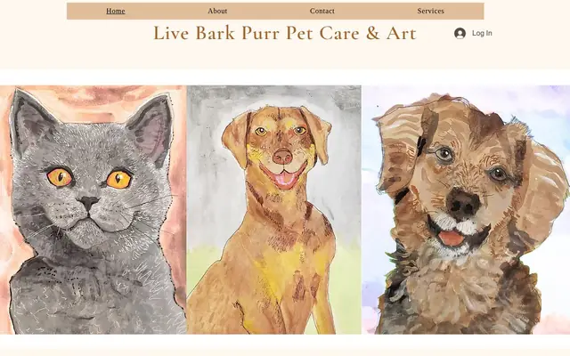 Homepage of Live Bark Purr Pet Care and Art – cat sitter in Mentor, OH