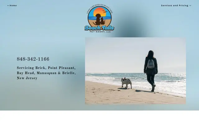 Homepage of Beach Tails Pet Nanny, LLC – cat sitter in Brick Township, NJ