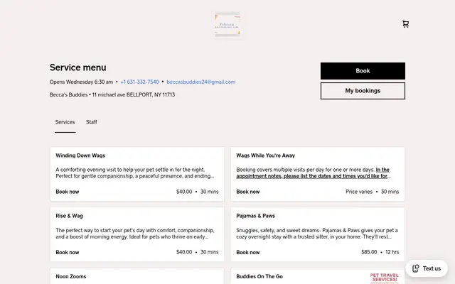 Homepage of Becca’s Buddies Pet Sitting Services – cat sitter in Center Moriches, NY