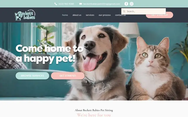 Homepage of Beckett Babies Pet Sitting & More – cat sitter in Hermitage, TN