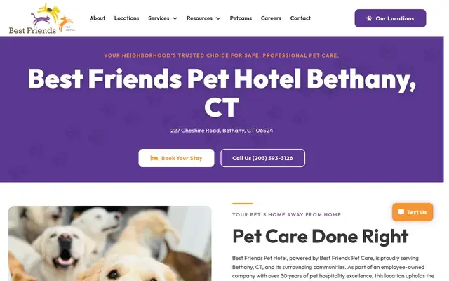 Homepage of Best Friends Pet Hotel – cat sitter in Bethany, CT