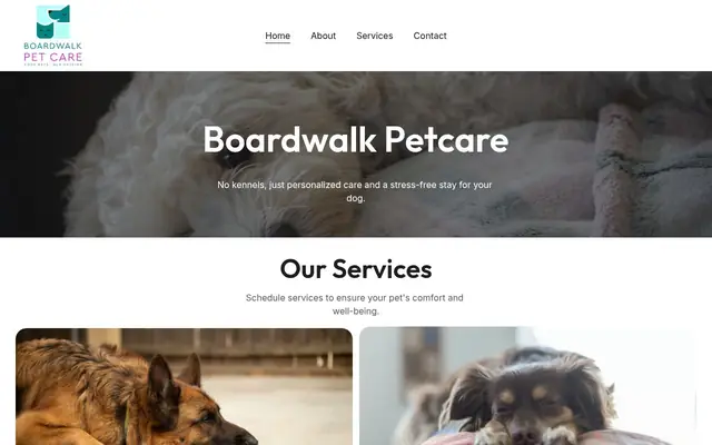 Homepage of Boardwalk Pet Care – cat sitter in Euless, TX