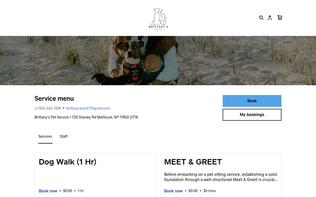 Homepage of Brittany's Pet Service – cat sitter in Center Moriches, NY