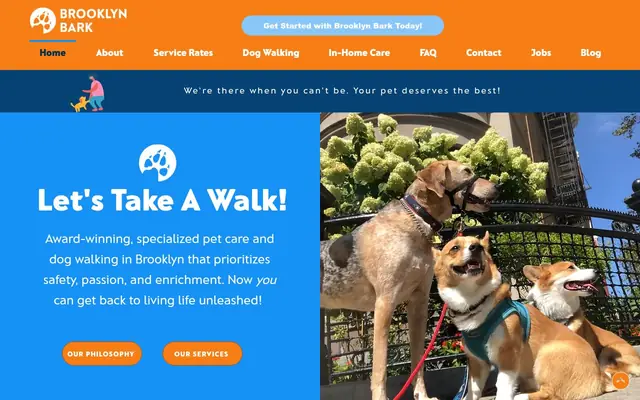 Homepage of Brooklyn Bark – cat sitter in Brooklyn, NY