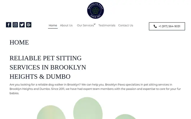 Homepage of Brooklyn Paws, Inc. Dog Walking Cat Sitting – cat sitter in Brooklyn, NY