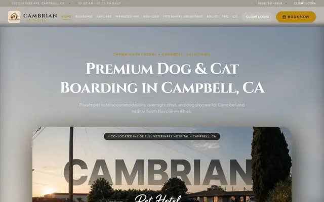 Homepage of Cambrian Pet Hotel – cat sitter in Campbell, CA