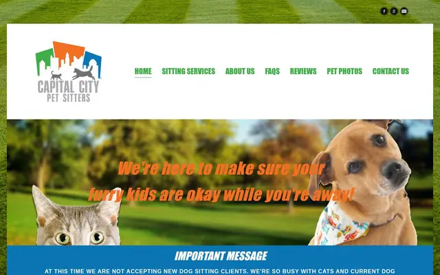 Homepage of Capital City Pet Sitters – cat sitter in Columbus, OH