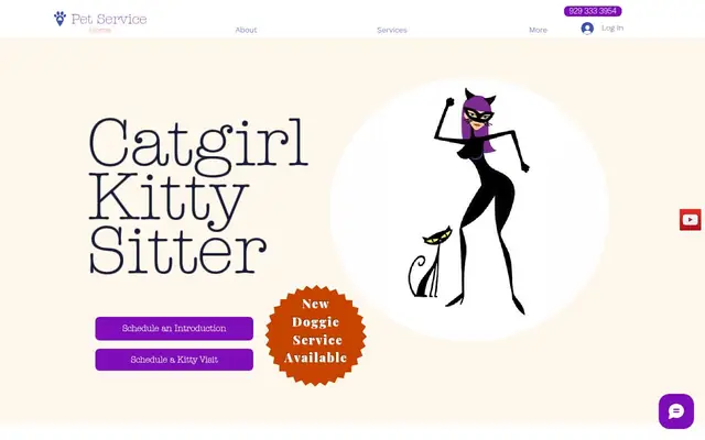 Homepage of Catgirl Kitty Sitter – cat sitter in Brooklyn, NY