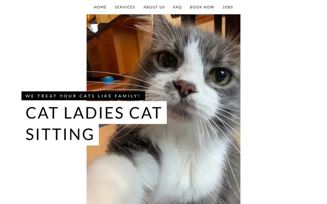 Homepage of Cat Ladies Cat Sitting – cat sitter in Washington