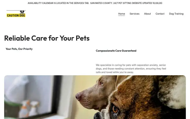 Homepage of C Petsitting – cat sitter in San Carlos, CA