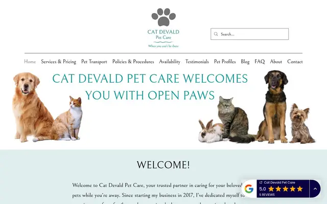 Homepage of Cat Devald Pet Care – cat sitter in Connecticut