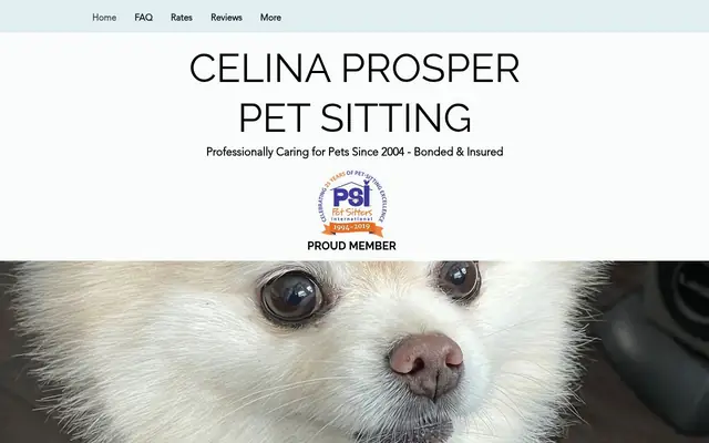 Homepage of Celina Prosper Pet Sitting – cat sitter in Celina, TX