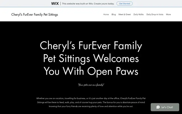 Homepage of Cheryl's FurEver Family Pet Sitting – cat sitter in Columbus, OH
