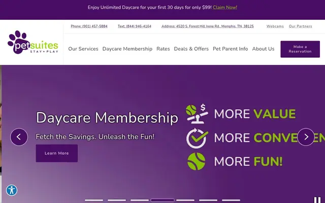 Homepage of PetSuites Collierville – cat sitter in Memphis, TN