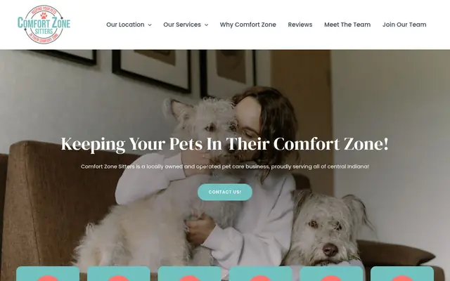 Homepage of Comfort Zone Sitters, LLC – cat sitter in Indianapolis, IN