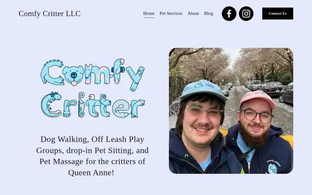 Homepage of Comfy Critter LLC – cat sitter in Seattle, WA