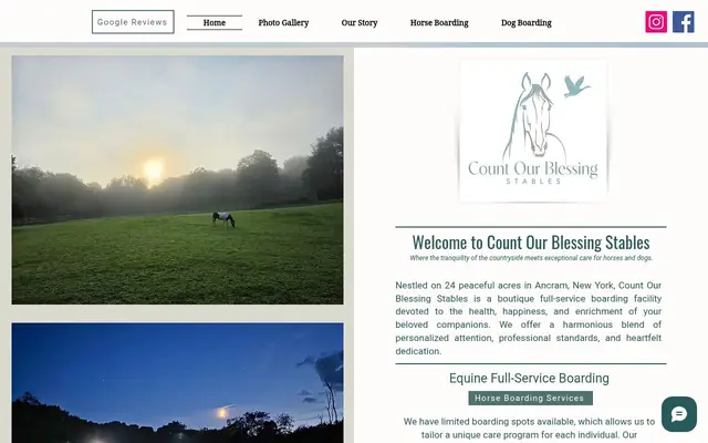 Homepage of Count Our Blessing Stables – cat sitter in Ancram, NY