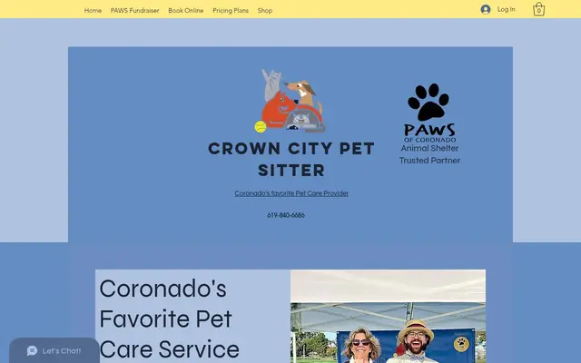 Homepage of Crown City Pet Sitter – cat sitter in Chula Vista, CA