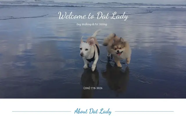 Homepage of Dat Lady - Dog Walking – cat sitter in Shoreline, WA