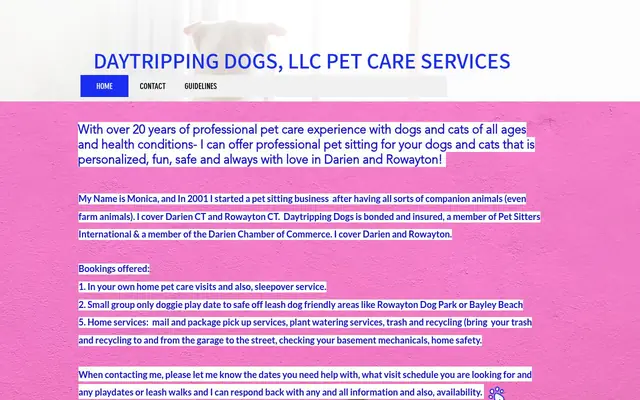 Homepage of Daytripping Dogs, LLC – cat sitter in Queens, NY