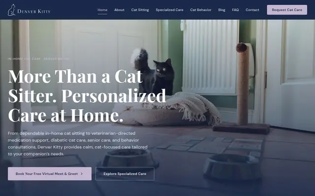 Homepage of Denver Kitty | Cat Sitting & Cat Care – cat sitter in Littleton, CO