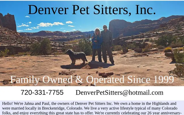 Homepage of Denver Pet Sitters Inc. – cat sitter in Denver, CO