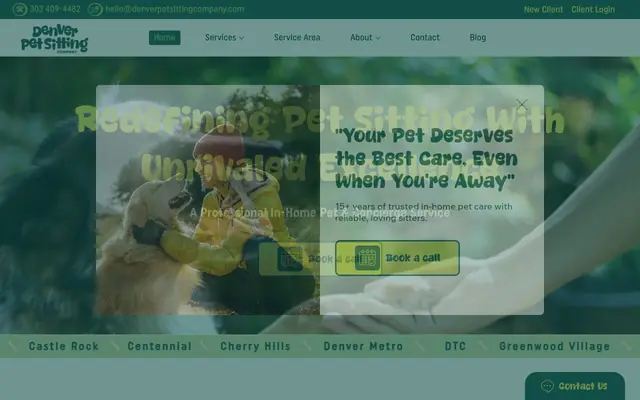 Homepage of Denver Pet Sitting Company – cat sitter in Englewood, CO
