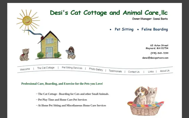 Homepage of Cat Cottage – cat sitter in Maynard, MA