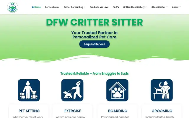 Homepage of DFW Critter Sitter – cat sitter in Carrollton, TX