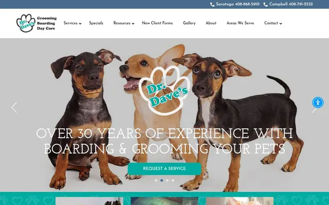 Homepage of Dr. Dave's Doggy Daycare, Boarding, & Grooming – cat sitter in Campbell, CA
