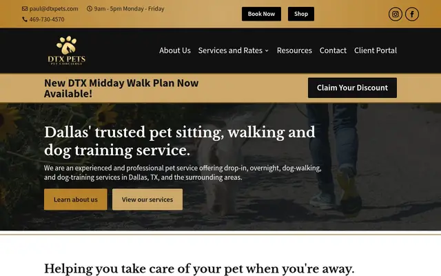 Homepage of DTX Pets – cat sitter in Carrollton, TX