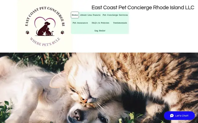Homepage of East Coast Pet Concierge Rhode Island – cat sitter in Exeter, RI