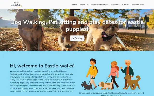 Homepage of Eastie Walks – cat sitter in Boston, MA