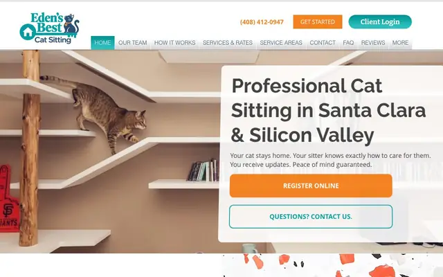 Homepage of Eden's Best Cat Sitting – cat sitter in Campbell, CA
