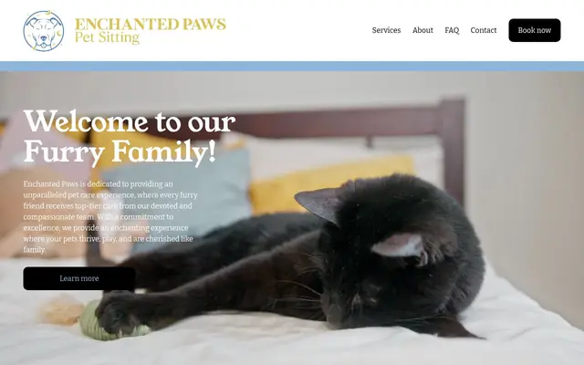 Homepage of Enchanted Paws Pet Sitting – cat sitter in Collierville, TN