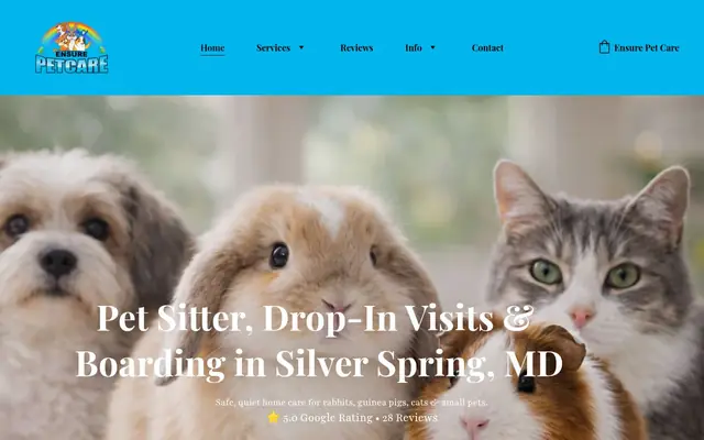 Homepage of Ensure Pet Care, LLC – cat sitter in Severn, MD