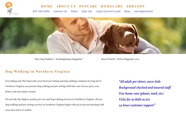 Homepage of Everything and The Dog – cat sitter in Ashburn, VA