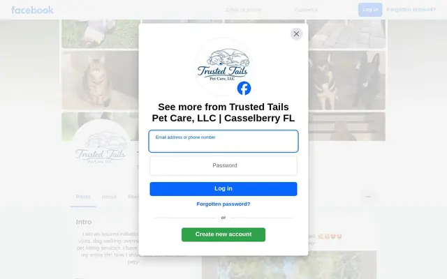Homepage of Trusted Tails Pet Care, LLC – cat sitter in Altamonte Springs, FL