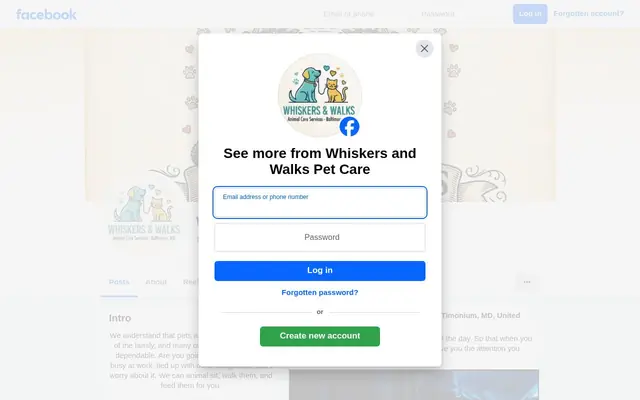 Homepage of Whiskers & Walks – cat sitter in Joppatowne, MD