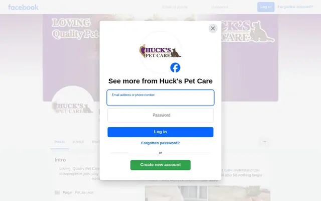 Homepage of Huck”s Pet care – cat sitter in Edmond, OK