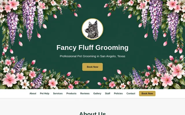 Homepage of Fancy Fluff Grooming – cat sitter in San Angelo, TX