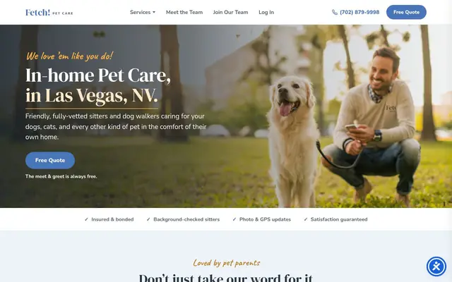 Homepage of Fetch! Pet Care Las Vegas – cat sitter in Nevada