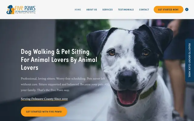 Homepage of Five Paws of Delaware County – cat sitter in Aston Township, PA