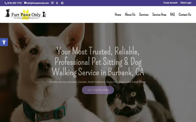 Homepage of Furr Paws Only – cat sitter in Burbank, CA